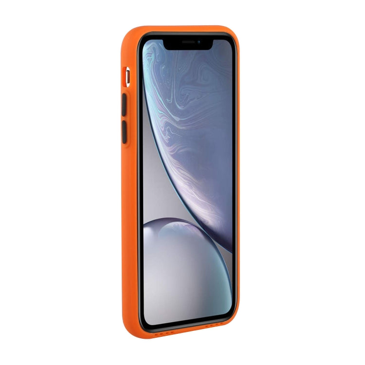 For iPhone XR Card Slot Design Shockproof TPU Protective Case(Orange) - More iPhone Cases by buy2fix | Online Shopping UK | buy2fix