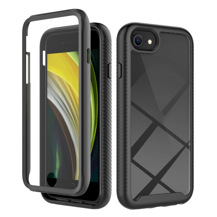 For iPhone SE 2022 / SE 2020 / 8 / 7 Starry Sky Solid Color Series Shockproof PC + TPU Case with PET Film(Black) - iPhone SE 2022 / 2020 / 8 / 7 Cases by buy2fix | Online Shopping UK | buy2fix