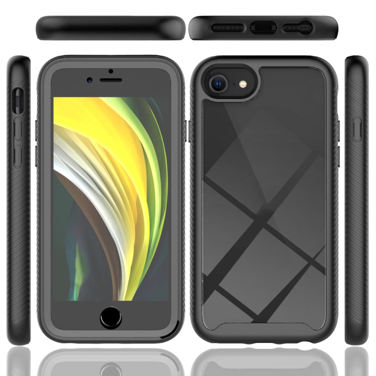 For iPhone SE 2022 / SE 2020 / 8 / 7 Starry Sky Solid Color Series Shockproof PC + TPU Case with PET Film(Black) - iPhone SE 2022 / 2020 / 8 / 7 Cases by buy2fix | Online Shopping UK | buy2fix