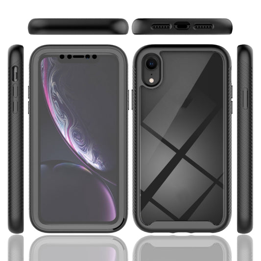 For iPhone XR Starry Sky Solid Color Series Shockproof PC + TPU Case with PET Film(Black) by buy2fix
