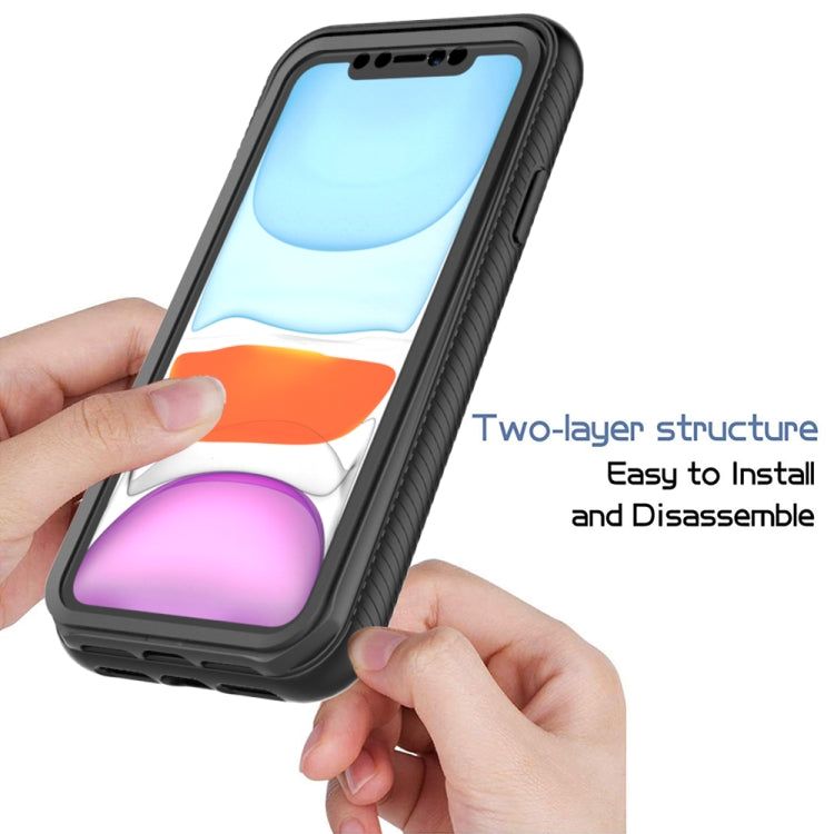 For iPhone 11 Starry Sky Solid Color Series Shockproof PC + TPU Case with PET Film (Black) - iPhone 11 Cases by buy2fix | Online Shopping UK | buy2fix