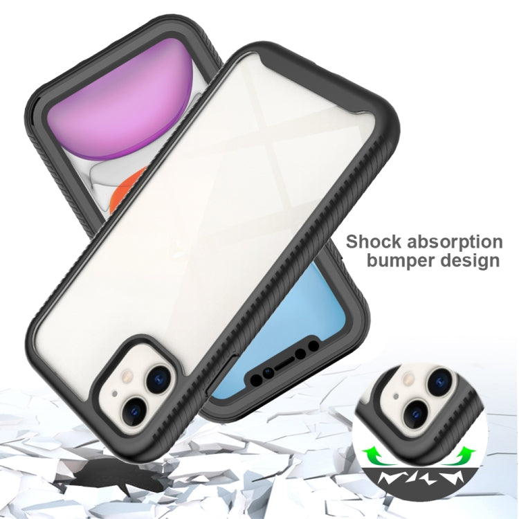 For iPhone 11 Starry Sky Solid Color Series Shockproof PC + TPU Case with PET Film (Black) - iPhone 11 Cases by buy2fix | Online Shopping UK | buy2fix