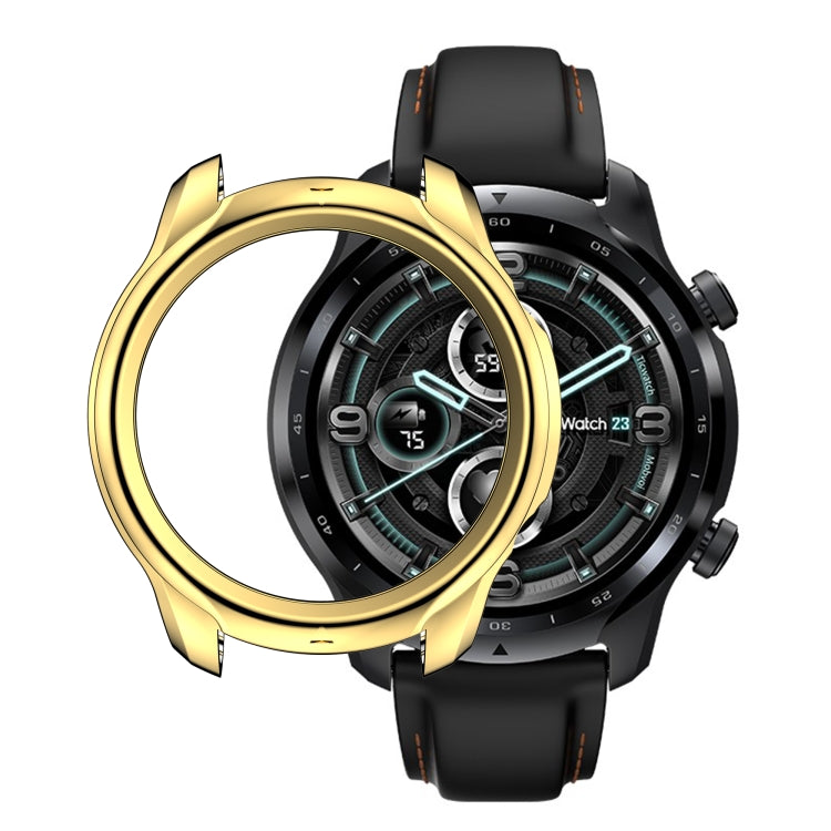 For TicWatch Pro 3 TPU Electroplating Frame Protective Case(Gold) - Watch Case by buy2fix | Online Shopping UK | buy2fix