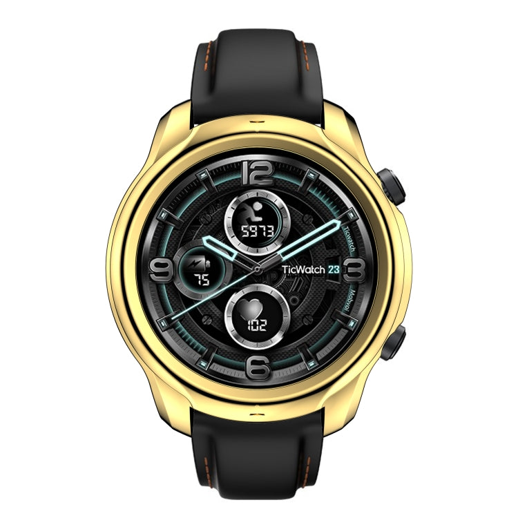 For TicWatch Pro 3 TPU Electroplating Frame Protective Case(Gold) - Watch Case by buy2fix | Online Shopping UK | buy2fix
