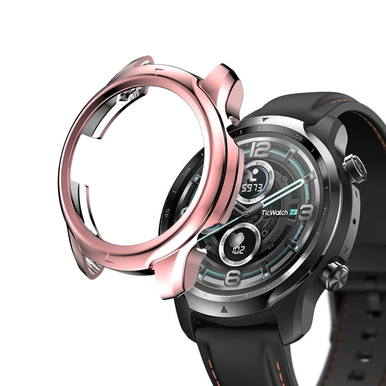For TicWatch Pro 3 TPU Electroplating Frame Protective Case(Pink) - Watch Case by buy2fix | Online Shopping UK | buy2fix
