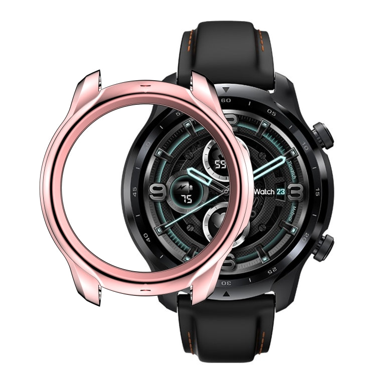 For TicWatch Pro 3 TPU Electroplating Frame Protective Case(Pink) - Watch Case by buy2fix | Online Shopping UK | buy2fix