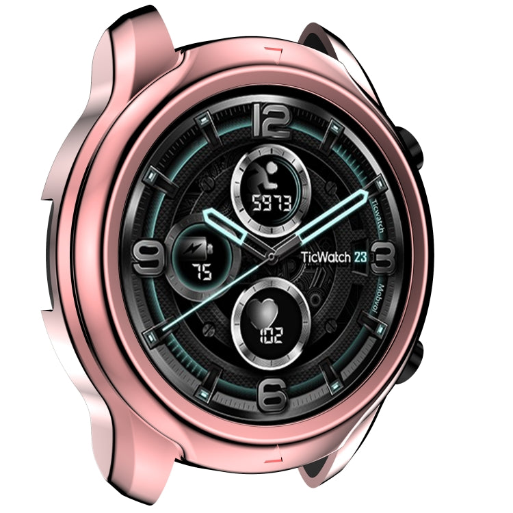 For TicWatch Pro 3 TPU Electroplating Frame Protective Case(Pink) - Watch Case by buy2fix | Online Shopping UK | buy2fix