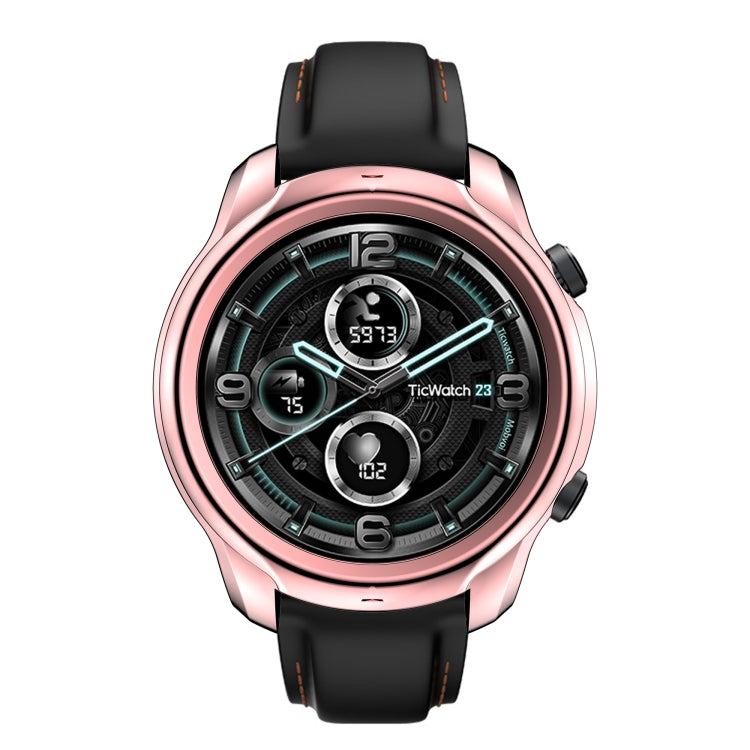 For TicWatch Pro 3 TPU Electroplating Frame Protective Case(Pink) - Watch Case by buy2fix | Online Shopping UK | buy2fix