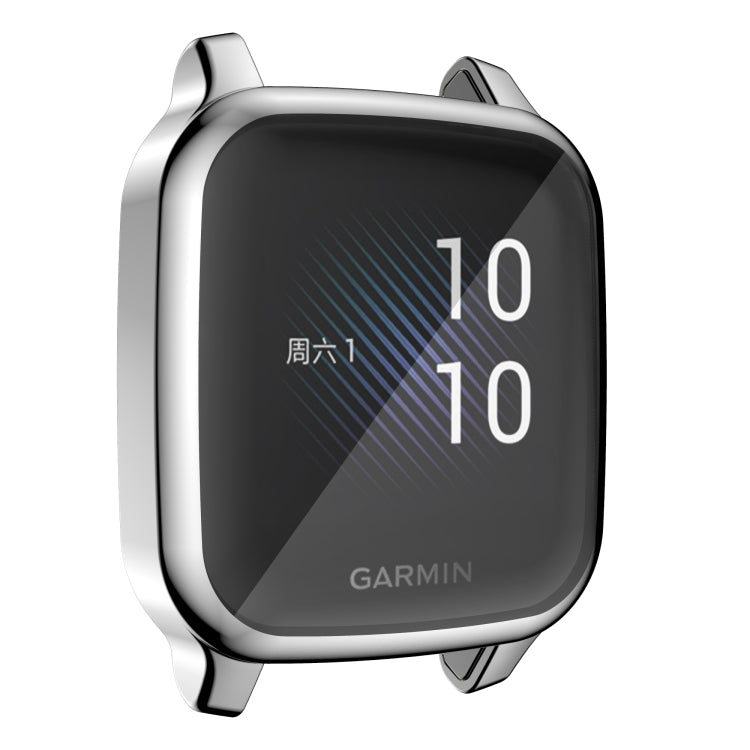 For Garmin Venu Sq Full Coverage TPU Electroplating Protective Case(Silver) - Watch Cases by buy2fix | Online Shopping UK | buy2fix