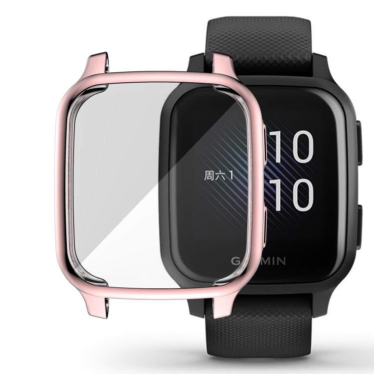 For Garmin Venu Sq Full Coverage TPU Electroplating Protective Case(Pink) - Watch Cases by buy2fix | Online Shopping UK | buy2fix
