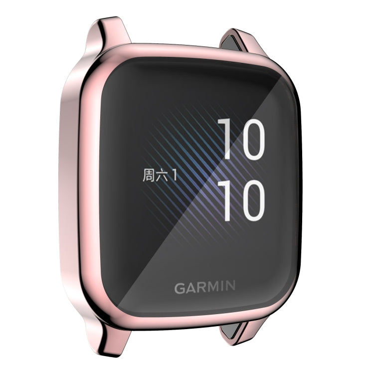 For Garmin Venu Sq Full Coverage TPU Electroplating Protective Case(Pink) - Watch Cases by buy2fix | Online Shopping UK | buy2fix
