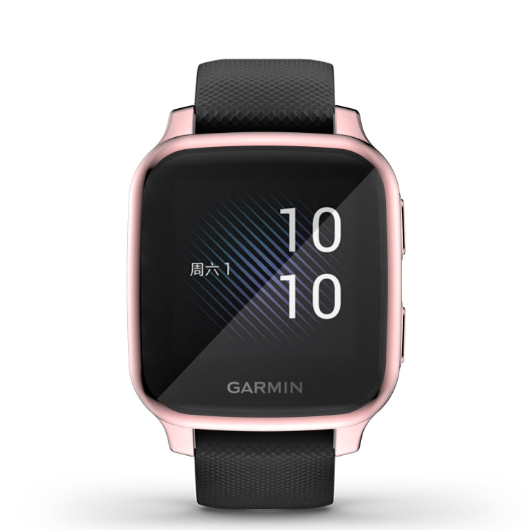 For Garmin Venu Sq Full Coverage TPU Electroplating Protective Case(Pink) - Watch Cases by buy2fix | Online Shopping UK | buy2fix
