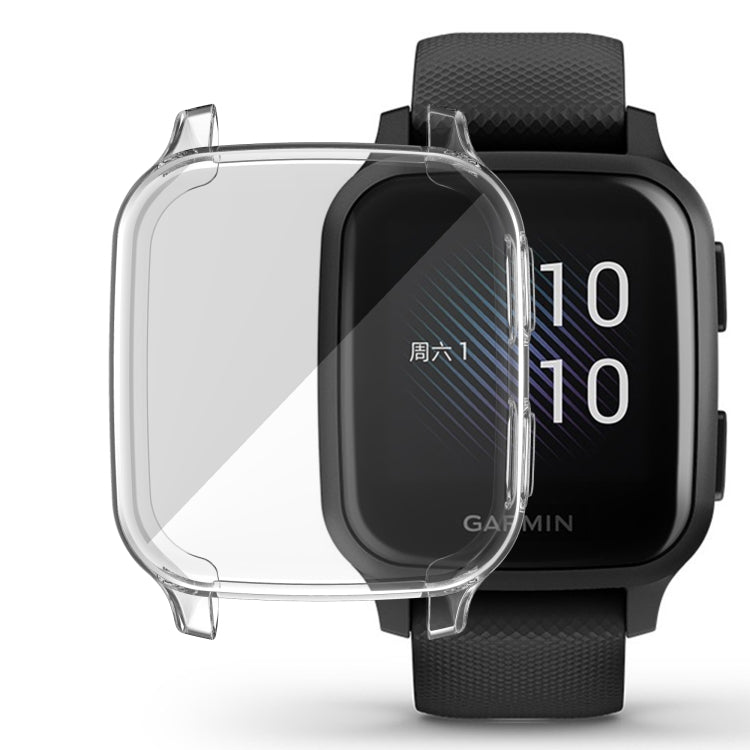 For Garmin Venu Sq Full Coverage TPU Electroplating Protective Case(Transparent) - Watch Cases by buy2fix | Online Shopping UK | buy2fix