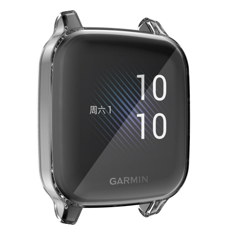For Garmin Venu Sq Full Coverage TPU Electroplating Protective Case(Transparent) - Watch Cases by buy2fix | Online Shopping UK | buy2fix