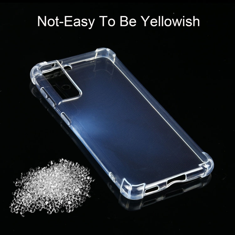For Samsung Galaxy S21 5G Four-Corner Shockproof Ultra-thin TPU Case(Transparent) - Galaxy S21 5G Cases by buy2fix | Online Shopping UK | buy2fix