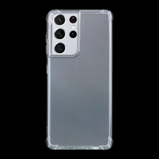 For Samsung Galaxy S21 Ultra 5G Four-Corner Shockproof Ultra-thin TPU Case(Transparent) by buy2fix