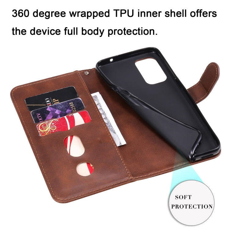 For OPPO Reno5 / Find X3 Lite Fashion Calf Texture Zipper Horizontal Flip Leather Case with Stand & Card Slots & Wallet(Brown) - OPPO Cases by buy2fix | Online Shopping UK | buy2fix