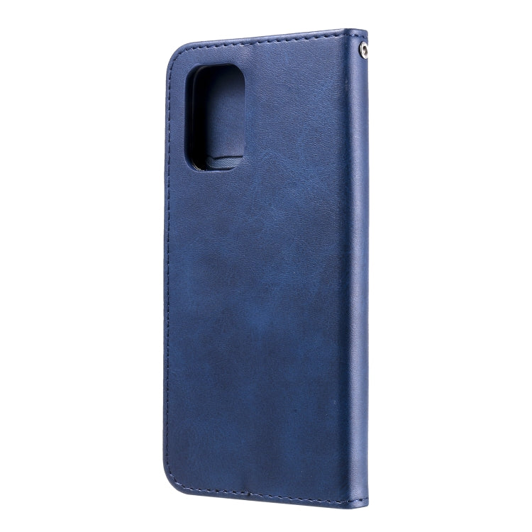 For Xiaomi Redmi Note 10 4G / Note 10S Fashion Calf Texture Zipper Horizontal Flip Leather Case with Stand & Card Slots & Wallet(Blue) - Xiaomi Cases by buy2fix | Online Shopping UK | buy2fix
