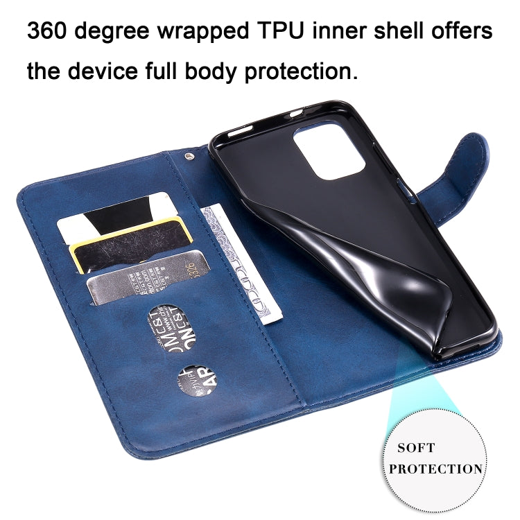 For Xiaomi Redmi Note 10 4G / Note 10S Fashion Calf Texture Zipper Horizontal Flip Leather Case with Stand & Card Slots & Wallet(Blue) - Xiaomi Cases by buy2fix | Online Shopping UK | buy2fix