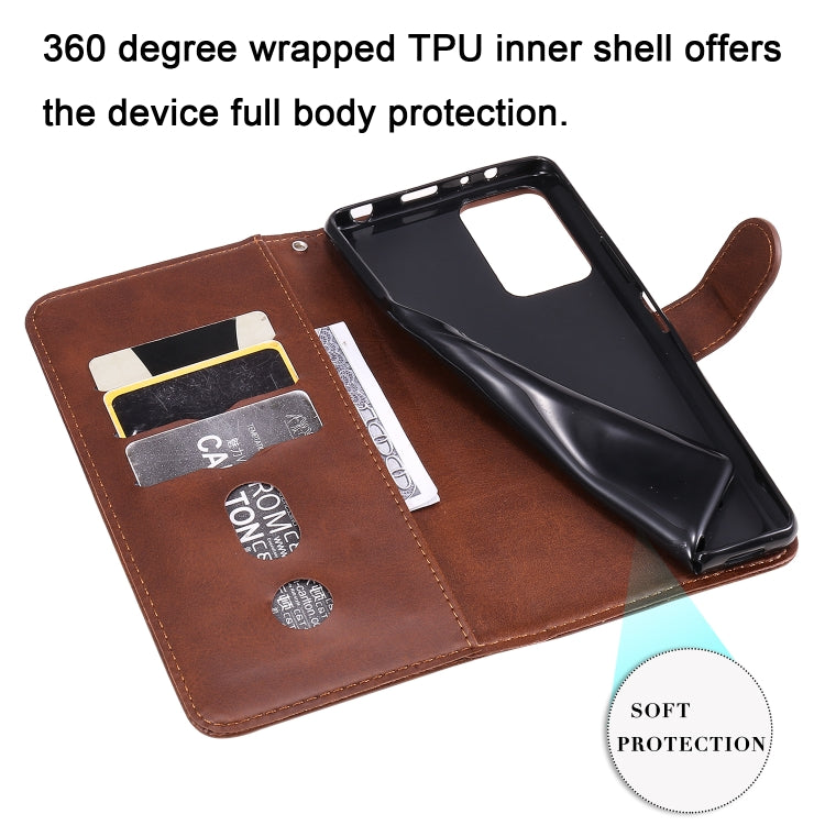 For Xiaomi Redmi Note 10 Pro / 10 Pro Max Fashion Calf Texture Zipper Horizontal Flip Leather Case with Stand & Card Slots & Wallet(Brown) - Xiaomi Cases by buy2fix | Online Shopping UK | buy2fix