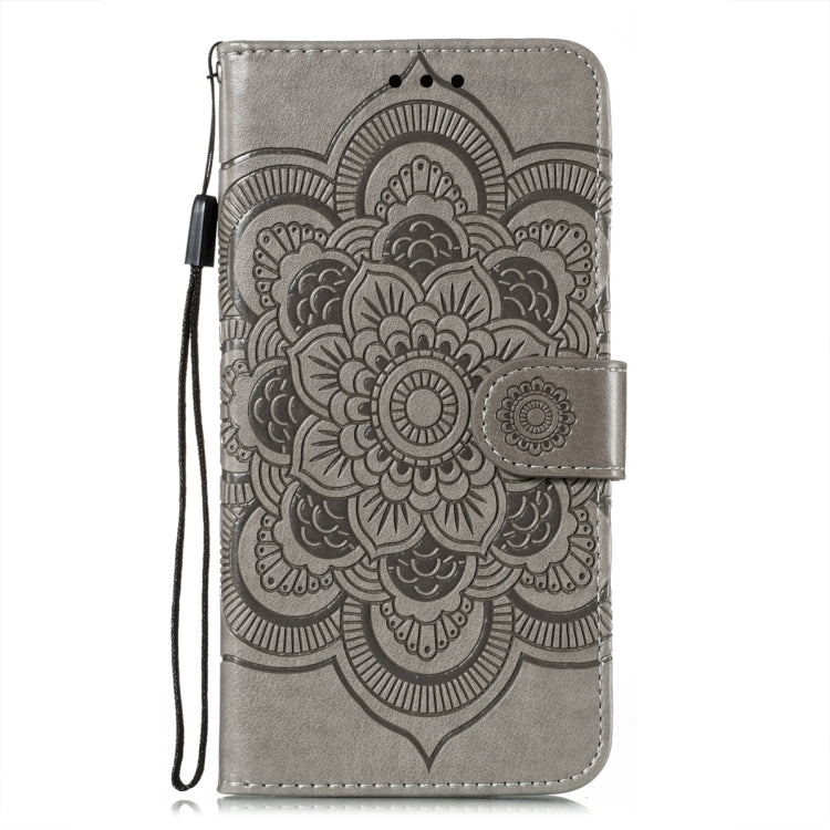 For Xiaomi Mi 11 Lite Mandala Embossing Pattern Horizontal Flip PU Leather Case with Holder & Card Slots & Wallet & Lanyard(Grey) - Xiaomi Cases by buy2fix | Online Shopping UK | buy2fix