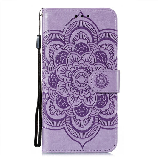 For Xiaomi Mi 11 Lite Mandala Embossing Pattern Horizontal Flip PU Leather Case with Holder & Card Slots & Wallet & Lanyard(Purple) by buy2fix