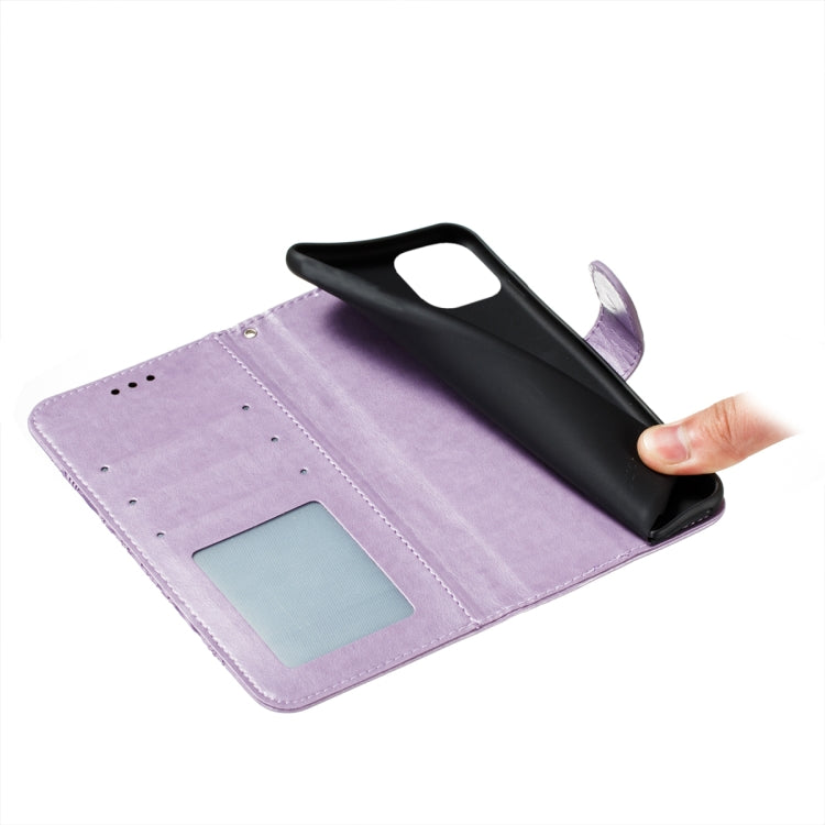 For Xiaomi Mi 11 Lite Mandala Embossing Pattern Horizontal Flip PU Leather Case with Holder & Card Slots & Wallet & Lanyard(Purple) - Xiaomi Cases by buy2fix | Online Shopping UK | buy2fix
