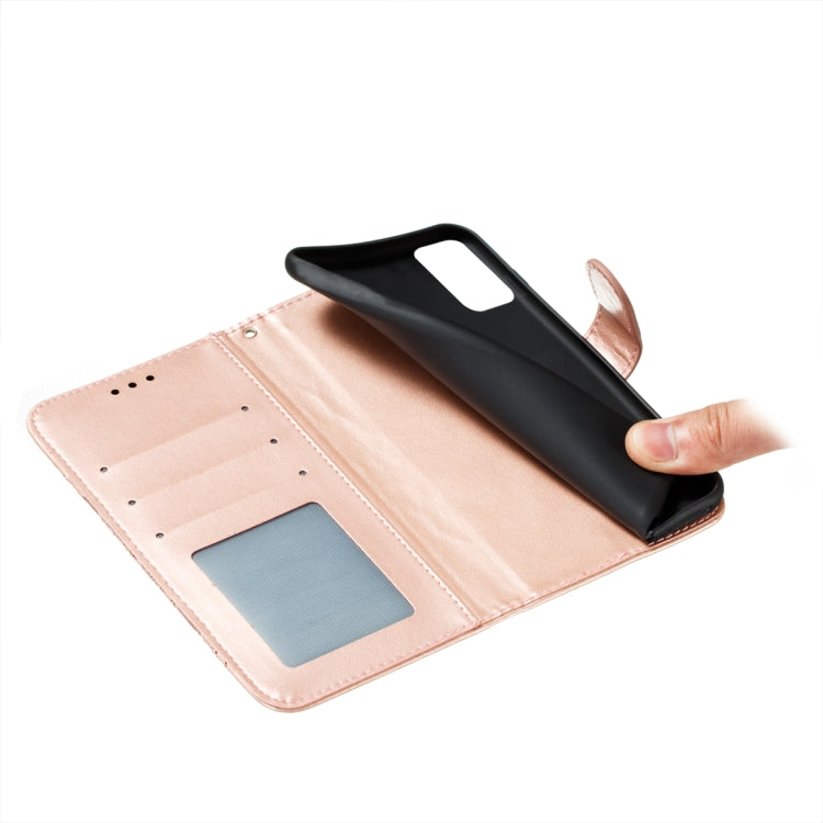 For Xiaomi Redmi Note 10 5G Mandala Embossing Pattern Horizontal Flip PU Leather Case with Holder & Card Slots & Wallet & Lanyard(Rose Gold) by buy2fix