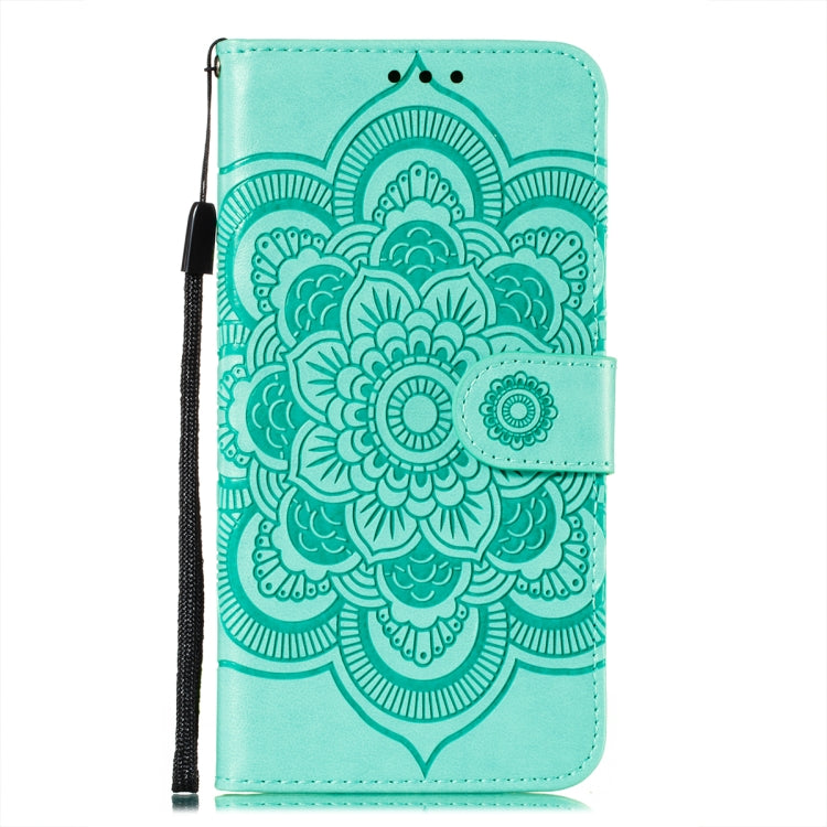 For Xiaomi Redmi Note 10 5G Mandala Embossing Pattern Horizontal Flip PU Leather Case with Holder & Card Slots & Wallet & Lanyard(Green) - Xiaomi Cases by buy2fix | Online Shopping UK | buy2fix