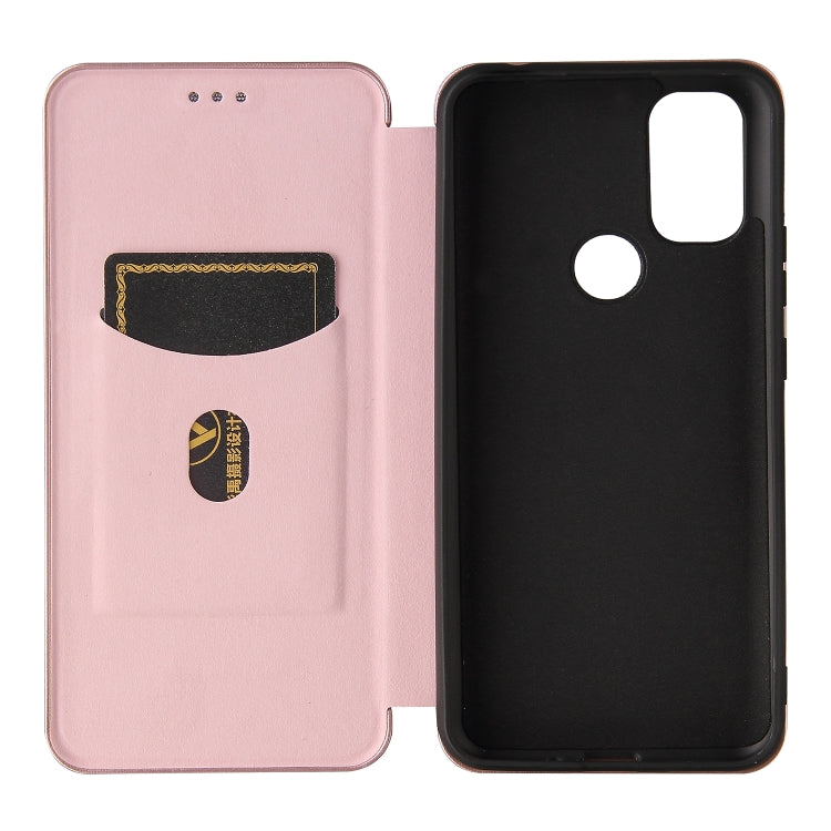 For Blackview A70 (2021) Carbon Fiber Texture Horizontal Flip TPU + PC + PU Leather Case with Card Slot(Pink) - More Brand by buy2fix | Online Shopping UK | buy2fix