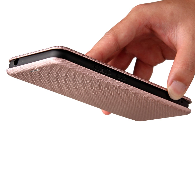 For Blackview A70 (2021) Carbon Fiber Texture Horizontal Flip TPU + PC + PU Leather Case with Card Slot(Pink) - More Brand by buy2fix | Online Shopping UK | buy2fix