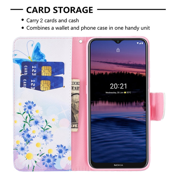For Nokia G20 / G10 Colored Drawing Pattern Horizontal Flip Leather Case with Holder & Card Slots & Wallet(Butterfly Love) - Nokia Cases by buy2fix | Online Shopping UK | buy2fix
