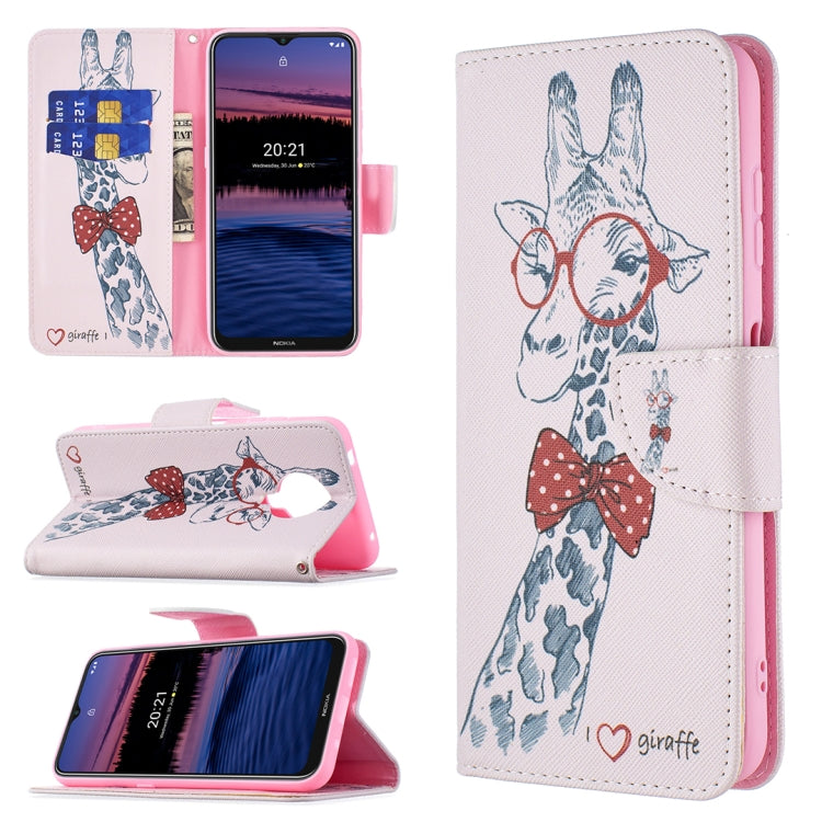 For Nokia G20 / G10 Colored Drawing Pattern Horizontal Flip Leather Case with Holder & Card Slots & Wallet(Deer) - Nokia Cases by buy2fix | Online Shopping UK | buy2fix