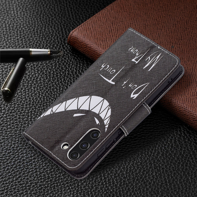 For Samsung Galaxy S21 FE Colored Drawing Pattern Horizontal Flip Leather Case with Holder & Card Slots & Wallet(Smirk) by buy2fix