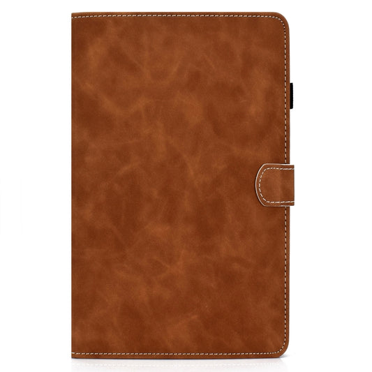 For Samsung Galaxy Tab A7 Lite T220 Cowhide Texture Horizontal Flip Leather Case with Holder & Card Slots & Pen Slot(Brown) by buy2fix