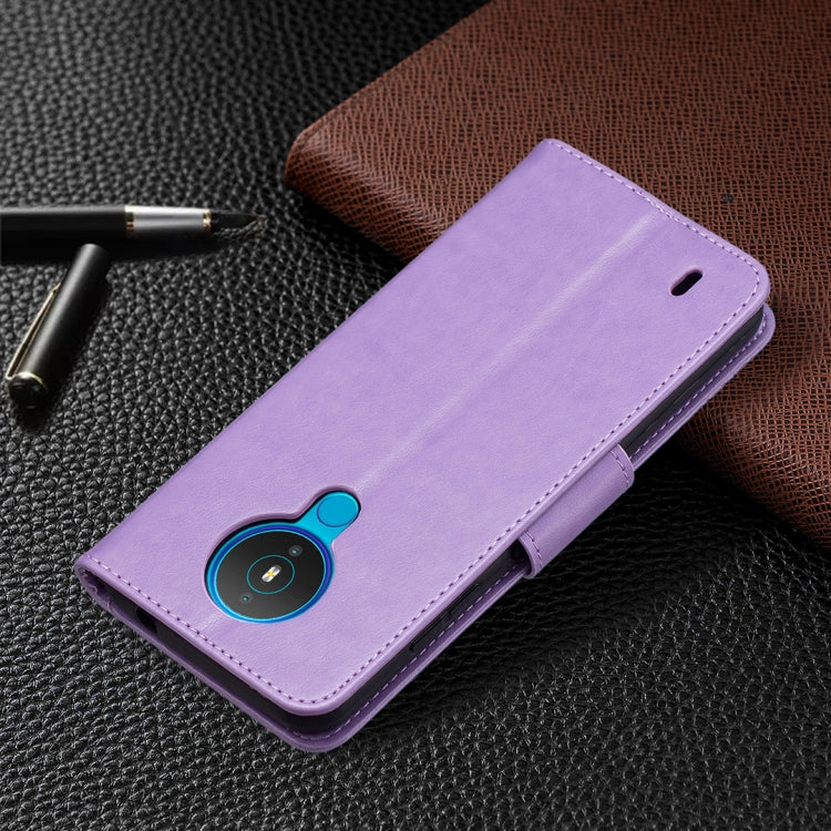 For Nokia 1.4 Embossing Two Butterflies Pattern Horizontal Flip PU Leather Case with Holder & Card Slot & Wallet & Lanyard(Purple) by buy2fix