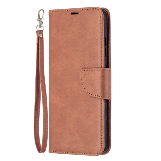 For Nokia 1.4 Retro Lambskin Texture Pure Color Horizontal Flip PU Leather Case with Holder & Card Slots & Wallet & Lanyard(Brown) by buy2fix