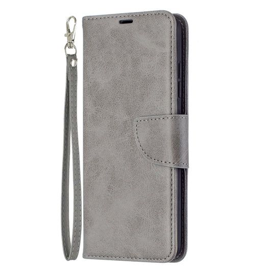 For Nokia 1.4 Retro Lambskin Texture Pure Color Horizontal Flip PU Leather Case with Holder & Card Slots & Wallet & Lanyard(Grey) by buy2fix