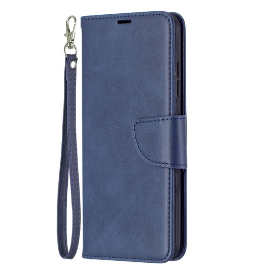 For Nokia 1.4 Retro Lambskin Texture Pure Color Horizontal Flip PU Leather Case with Holder & Card Slots & Wallet & Lanyard(Blue) by buy2fix