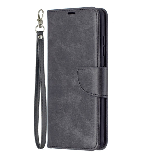 For Nokia 1.4 Retro Lambskin Texture Pure Color Horizontal Flip PU Leather Case with Holder & Card Slots & Wallet & Lanyard(Black) by buy2fix