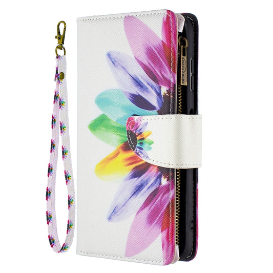 For Nokia G20 / G10 Colored Drawing Pattern Zipper Horizontal Flip Leather Case with Holder & Card Slots & Wallet(Sun Flower) by buy2fix