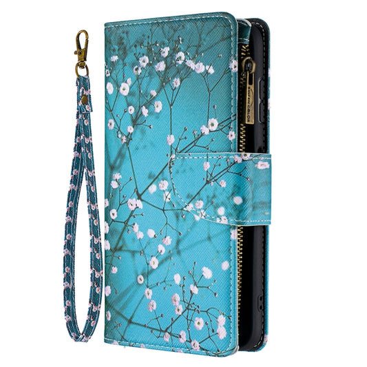 For Nokia G20 / G10 Colored Drawing Pattern Zipper Horizontal Flip Leather Case with Holder & Card Slots & Wallet(Plum Blossom) by buy2fix