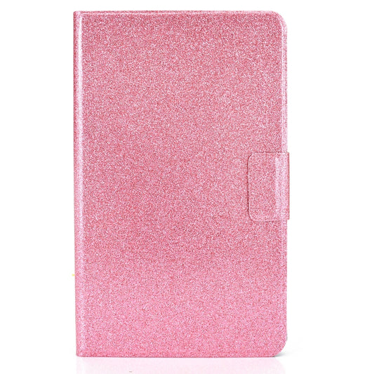For Samsung Galaxy Tab A7 Lite T220 Glitter Horizontal Flip Leather Case with Holder & Card Slots(Pink) by buy2fix