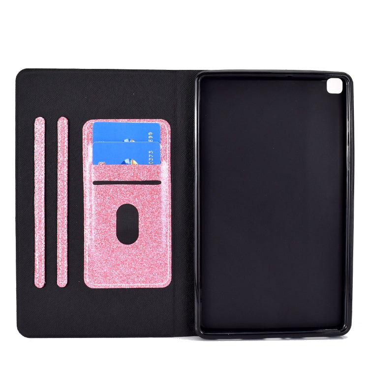 For Samsung Galaxy Tab A7 Lite T220 Glitter Horizontal Flip Leather Case with Holder & Card Slots(Pink) - Other Galaxy Tab PC by buy2fix | Online Shopping UK | buy2fix