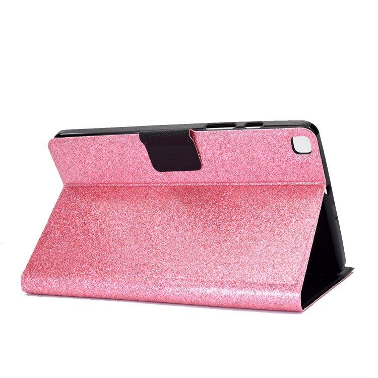 For Samsung Galaxy Tab A7 Lite T220 Glitter Horizontal Flip Leather Case with Holder & Card Slots(Pink) - Other Galaxy Tab PC by buy2fix | Online Shopping UK | buy2fix