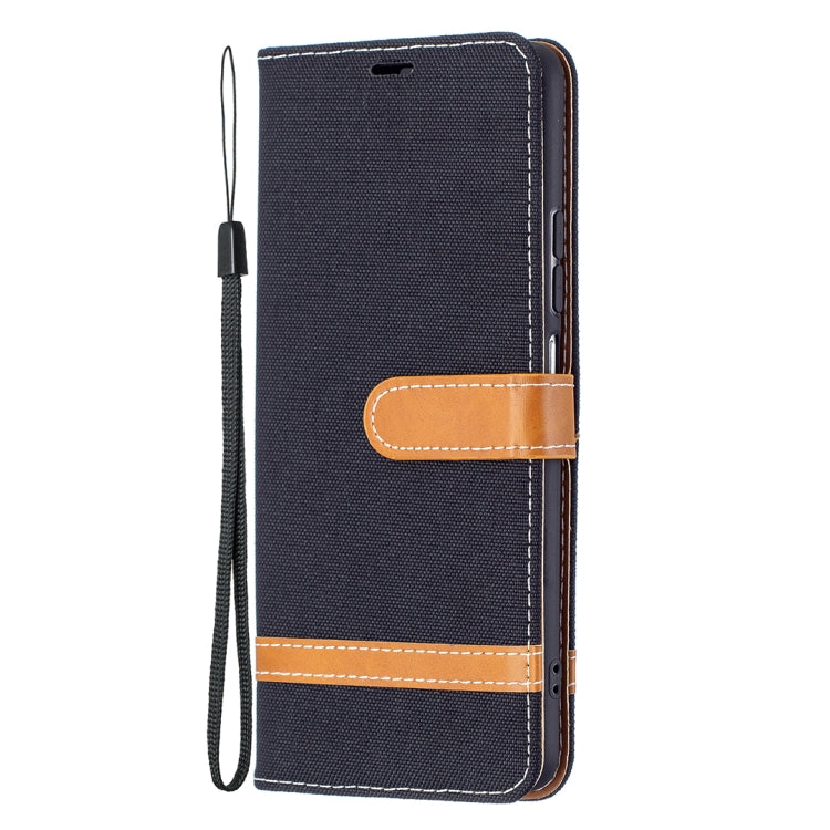 For Xiaomi Mi 11i / Poco F3 / Redmi K40 Color Matching Denim Texture Horizontal Flip Leather Case with Holder & Card Slots & Wallet & Lanyard(Black) - Xiaomi Cases by buy2fix | Online Shopping UK | buy2fix