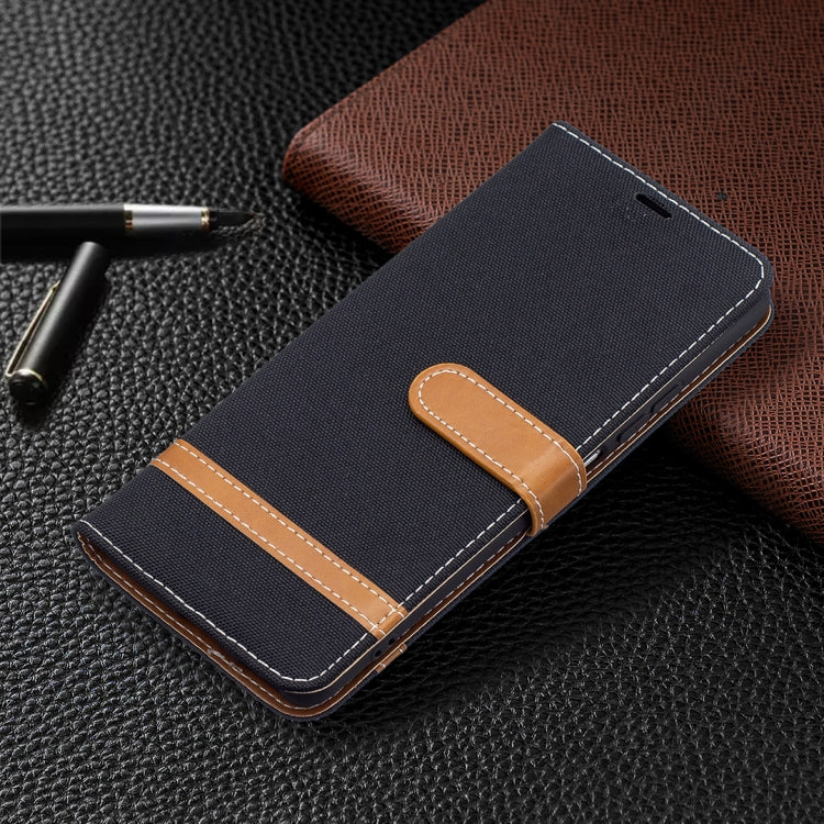 For Xiaomi Mi 11i / Poco F3 / Redmi K40 Color Matching Denim Texture Horizontal Flip Leather Case with Holder & Card Slots & Wallet & Lanyard(Black) - Xiaomi Cases by buy2fix | Online Shopping UK | buy2fix