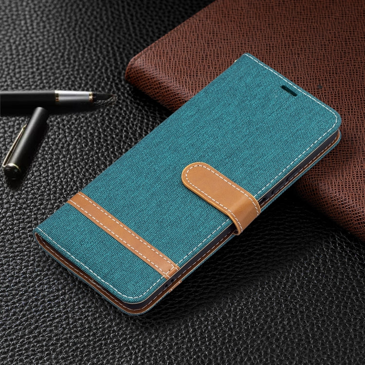 For Xiaomi Mi 11i / Poco F3 / Redmi K40 Color Matching Denim Texture Horizontal Flip Leather Case with Holder & Card Slots & Wallet & Lanyard(Green) - Xiaomi Cases by buy2fix | Online Shopping UK | buy2fix