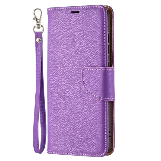 For Samsung Galaxy S21 FE / S21 Lite Litchi Texture Pure Color Horizontal Flip Leather Case with Holder & Card Slots & Wallet & Lanyard(Purple) by buy2fix