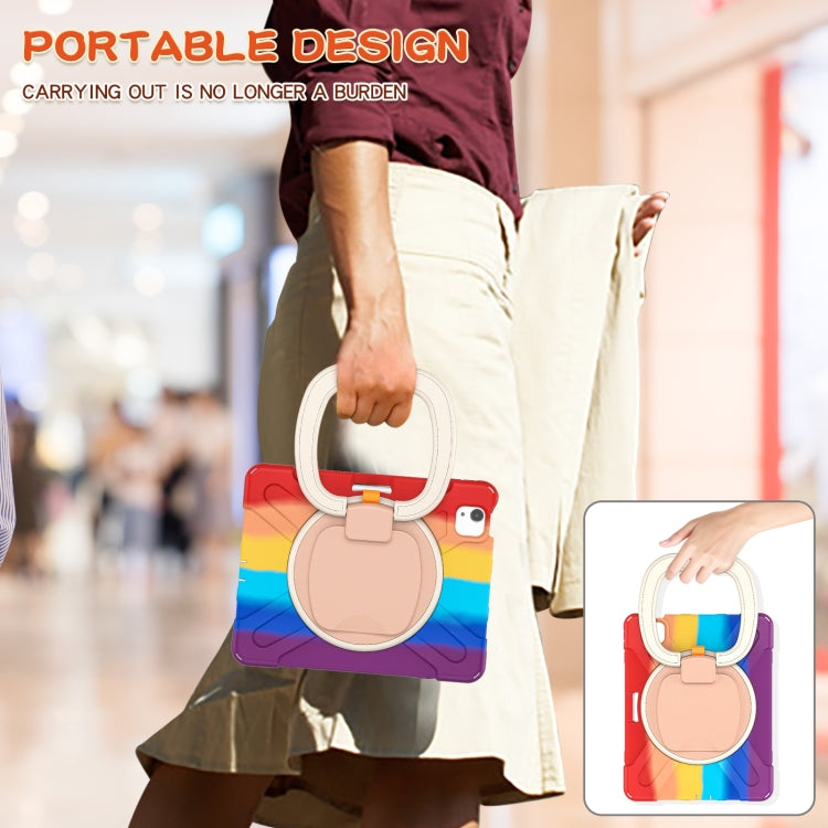 Silicone + PC Protective Case with Holder & Shoulder Strap For iPad Air 2022 / 2020 10.9(Colorful Red) - iPad Air (2022) / (2020) 10.9 Cases by buy2fix | Online Shopping UK | buy2fix
